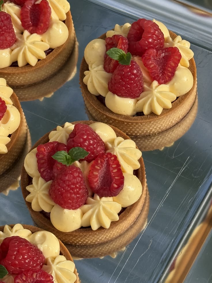 Fresh Vanilla Raspberry Tartlets